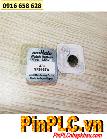 MuRata SR916SW _Pin 373; Pin đồng hồ 1.55v Silver Oxide MuRata SR916SW _Pin 373